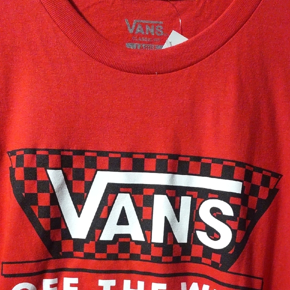 Vans Red Checkered Logo Tee - Picture 1 of 6